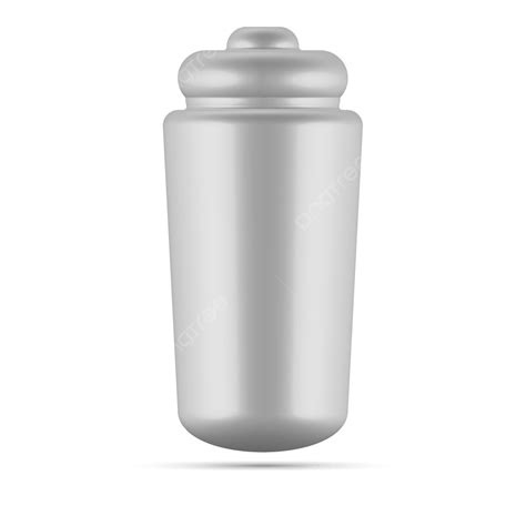 Gambar Ilustrasi Realistis Botol Putih Plastik Kosong Untuk Mockup