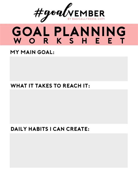 Free Goal Planning Guide Reese Regan