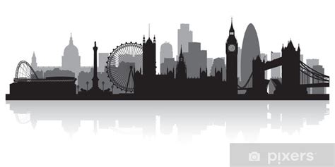 Wall Mural London City Skyline Silhouette Pixersuk