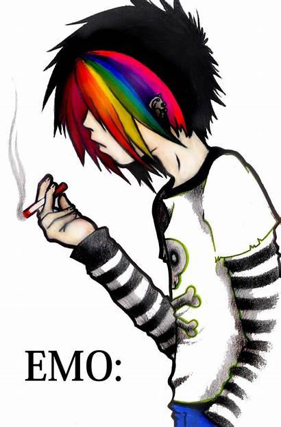 Emo Chico Fumando Cigarrillo