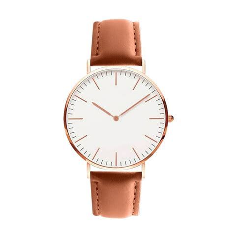 anself men women fashion simple ultra thin watch minimalist casual leather band wrist watch