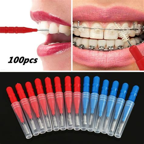 50100 Pcs Disposable Soft Interdental Brushes Toothpicks Dental Oral