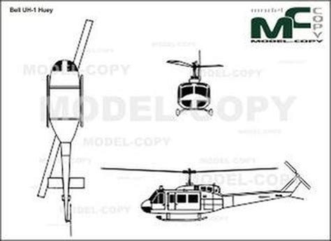 Bell Uh 1 Huey 2d Drawing Blueprints 42467 Model Copy English