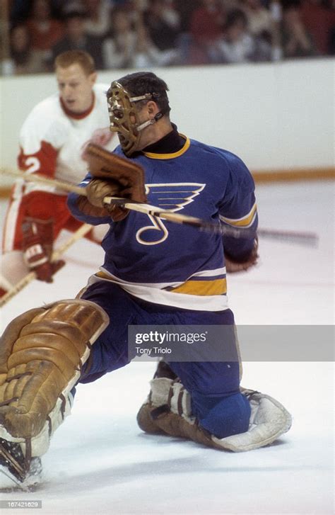 St Louis Blues Goalie Jacques Plante In Action Vs Detroit Red Wings