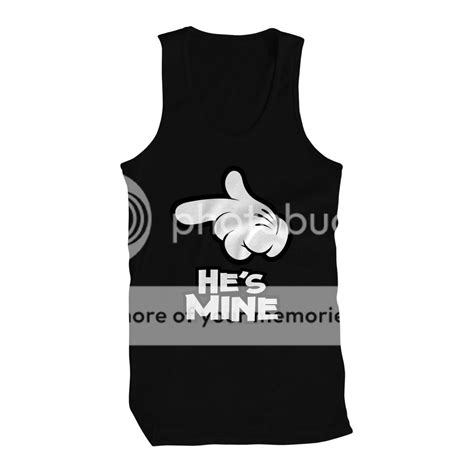 Cartoon Hands Hes Mine Relationship Love Funny Couples Mens Tank Top Ebay
