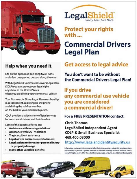 Learn how the legal resources plan can benefit you and your family. All Commercial Drivers should have a plan to protect their MVR and CSA Points. Call me and let's ...