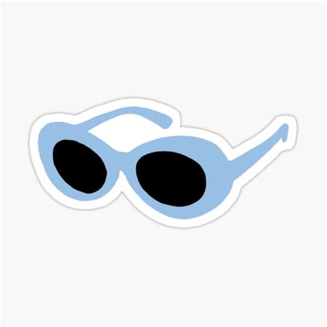 Clout Goggles Blue Sticker By Shirstickers Redbubble