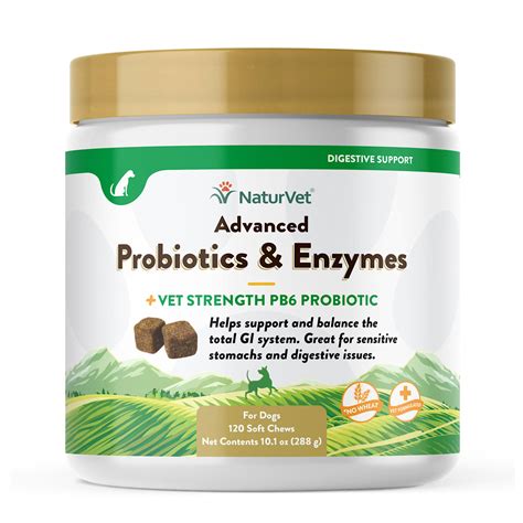 Naturvet Advanced Probiotics And Enzymes Plus Vet Strength Pb6 Probiotic