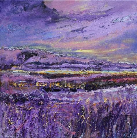 Landscape In Purple Painting In 2021 Purple Painting Landscape