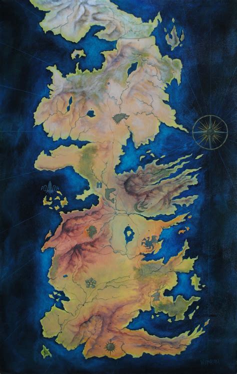 No Spoilers I Painted A Map Of Westeros For A Friend Its 2 X 3