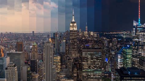 Time Lapse Of Midtown New York City At Sunset Stock Footage Sbv