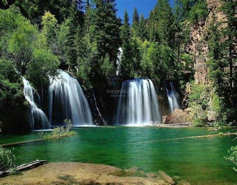 Nature Waterfall Beauty Screensaver Okay Wallpaper