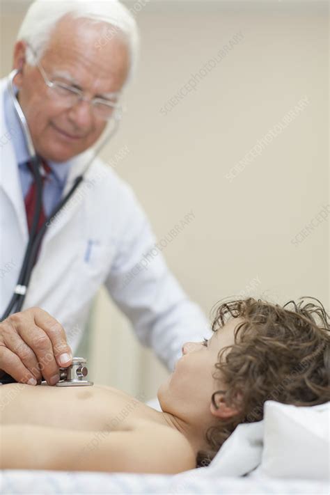 Doctor Examining Boy In Office Stock Image F0053176 Science