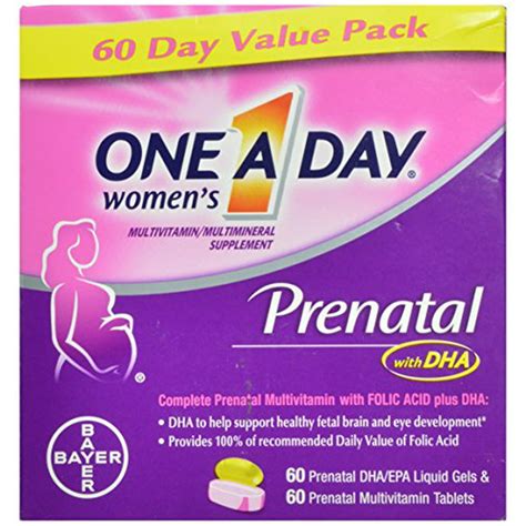 One A Day Womens Prenatal Vitamins 6060 Count 120 Count Walmart