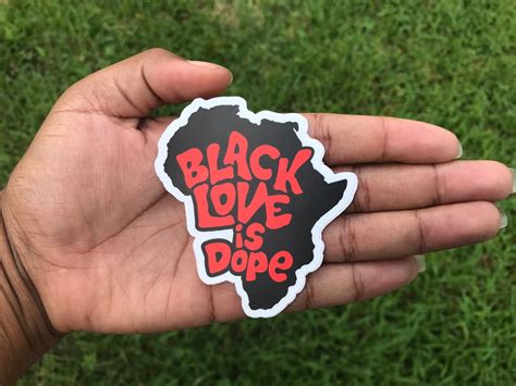 Black Love Is Dope Sticker Universal Sankofa