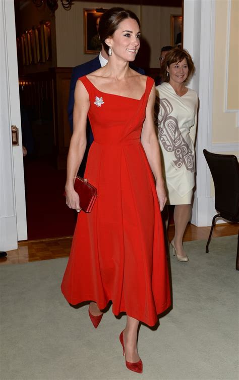 Kate Middleton Red Preen Dress In Canada September 2016 Popsugar