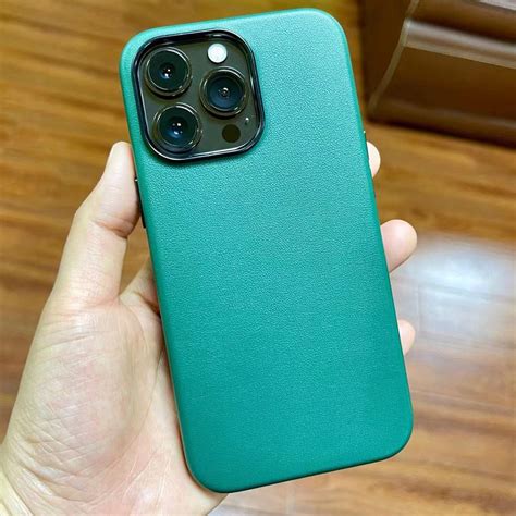 Iphone 13 Pro K Doo Noble Collection Leather Case Green In Pakistan
