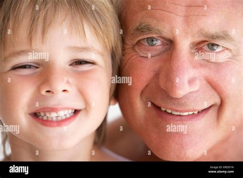 Portrait Of Grandfather And Grandson Stock Photo Alamy