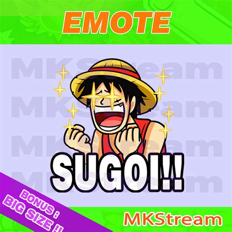 Artstation Twitch Emotes Luffy Excited Sugoi Artworks