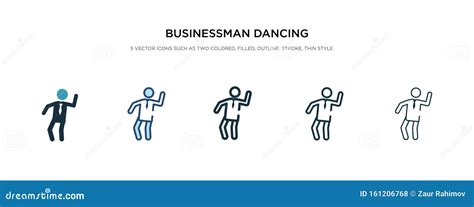 Businessman Dancing Icon In Different Style Vector Illustration Two Colored And Black