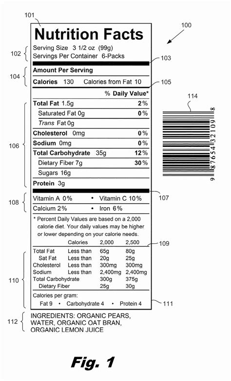 Blank Nutrition Facts Label Template Word Doc Nutrition Label