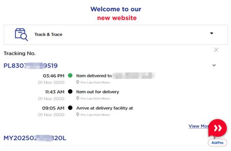 The tracking number should be available for you on the merchant's website/app. Tracking Poslaju (Track And Trace)