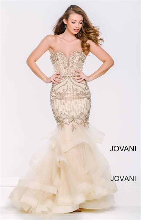 Jovani 36984 Layered Tool Mermaid Dress Prom Dress
