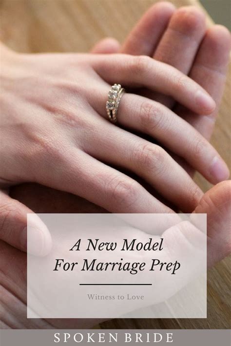 two hands holding each other with the words a new model for marriage prep written below