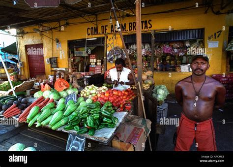 Bahia Salvador Brazilian Market Brazil Black Man Stock Photo 5227746