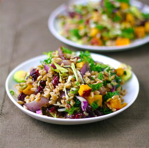 Farro Salad With Butternut Squash Happily From Scratch