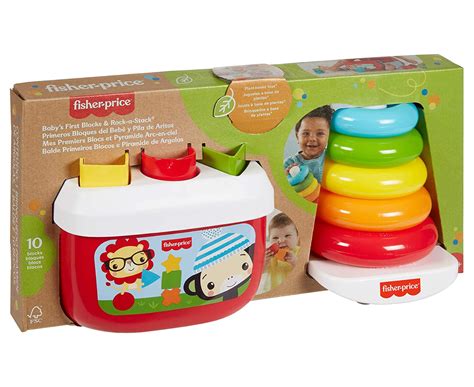 Fisher Price Babys First Blocks And Rock A Stack Plant Based Toy Set