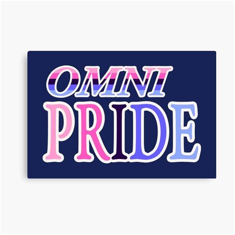 Omni Pride Omni Pride Flag Omnisexual Pride Canvas Print For Sale By