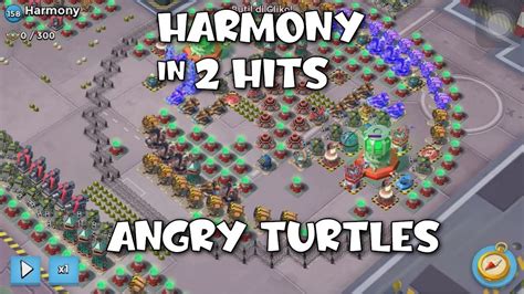 Boom Beach Duplexity Harmony In 2 Hits Angry Turtle Youtube