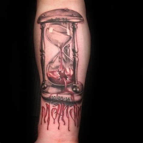 30 Broken Hourglass Tattoo Designs For Men Time Ink Ideas Hourglass