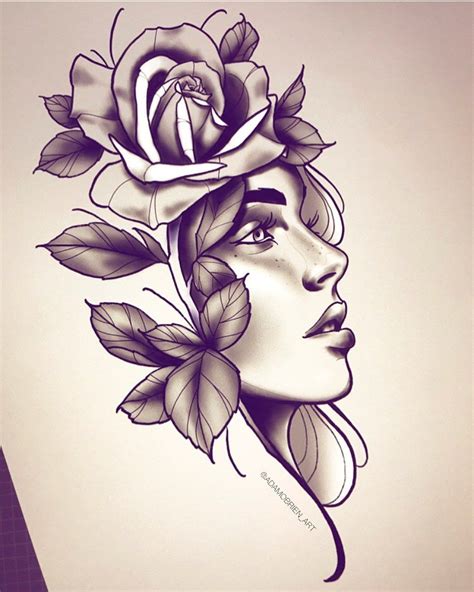 Woman Face Tattoo Ideas Vernie Loving