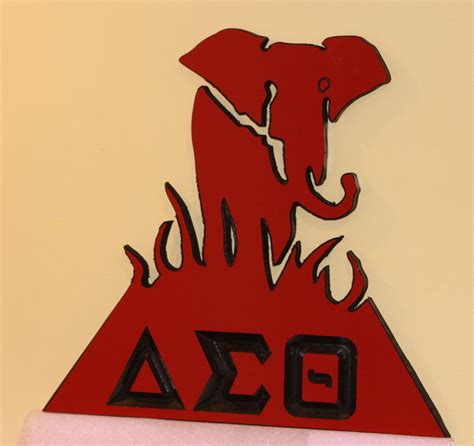 Delta Sigma Theta Elephant In Grass 24 Tall Creative Cnc Carvings