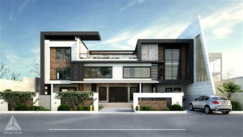 Modern Villa Facade Behance