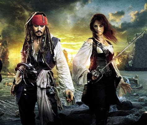 Penelope Cruz And Johnny Depp In Pirates Of The Caribbean On Stranger