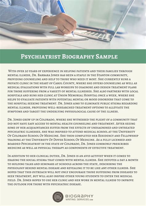 Good Doctor Biography Sample From Us Biographywritingservices