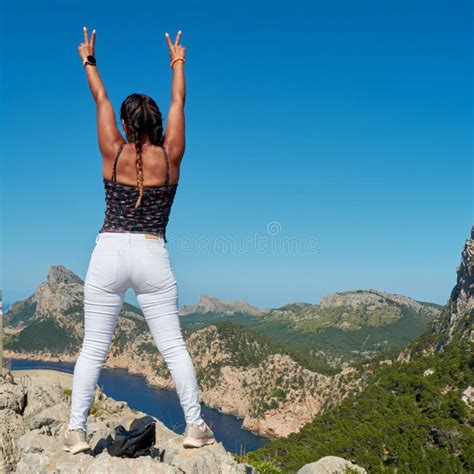 Sexy Woman Mountain Hiking Stock Photos Free Royalty Free Stock