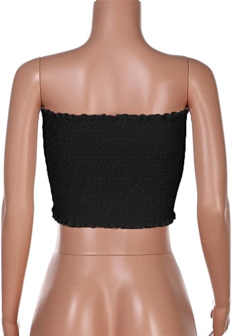 Icodod Women Strapless Elastic Boob Bandeau Tube Tops Bra Lingerie Breast Wrap At Amazon Womens