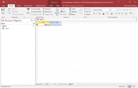 Create Table In Access 2007 Using Sql Query