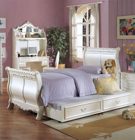 Shop our selection of kids bedroom sets, including girls twin bedroom sets. Acme Furniture 01010T Youth Pearl White Gold Accent Twin ...