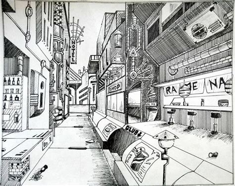 Pen One Point Perspective One Point Perspective Perspective Drawing