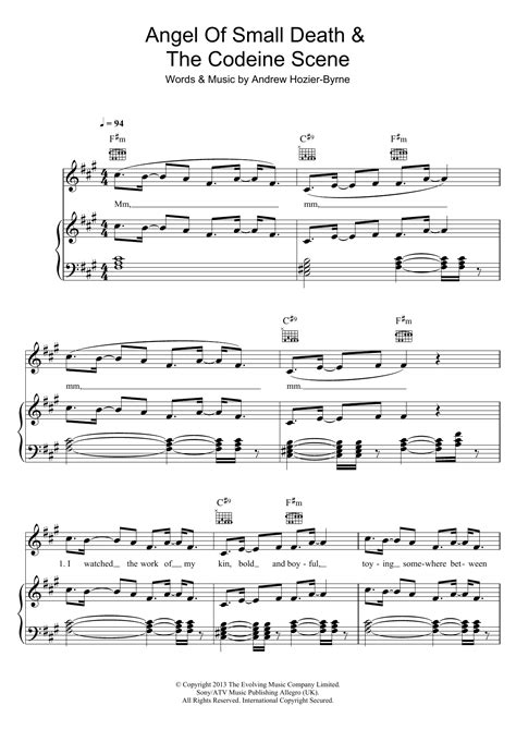 Angel Of Small Death And The Codeine Scene Sheet Music By Hozier For