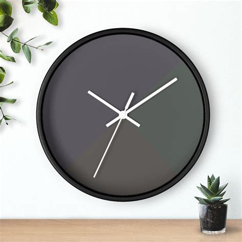 Dark Grey Wall Clock Minimalistic Design Wall Clock Simple Etsy
