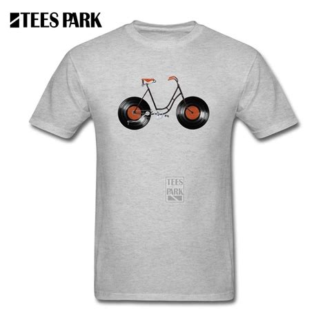 Tops Men T Shirt Vinyl Biking Bicycle Spinning Vinyl Grunge Youth O Neck Short Sleeve Shirts