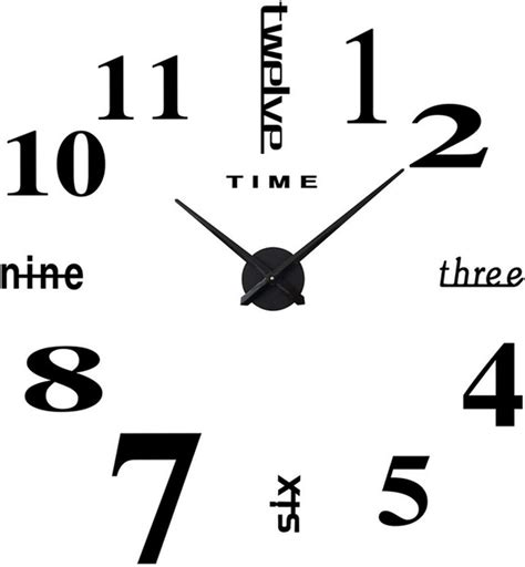 Skqc Wall Clock，modern Large 3d Wall Clock Numbers Letters