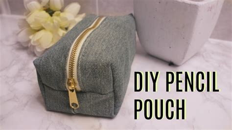 Diy Pencil Pouch Makeup Bag Easy Sewing Youtube