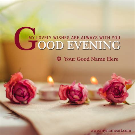 Good Evening Lovely Wishes Greeting Card 500×500 James M Mann